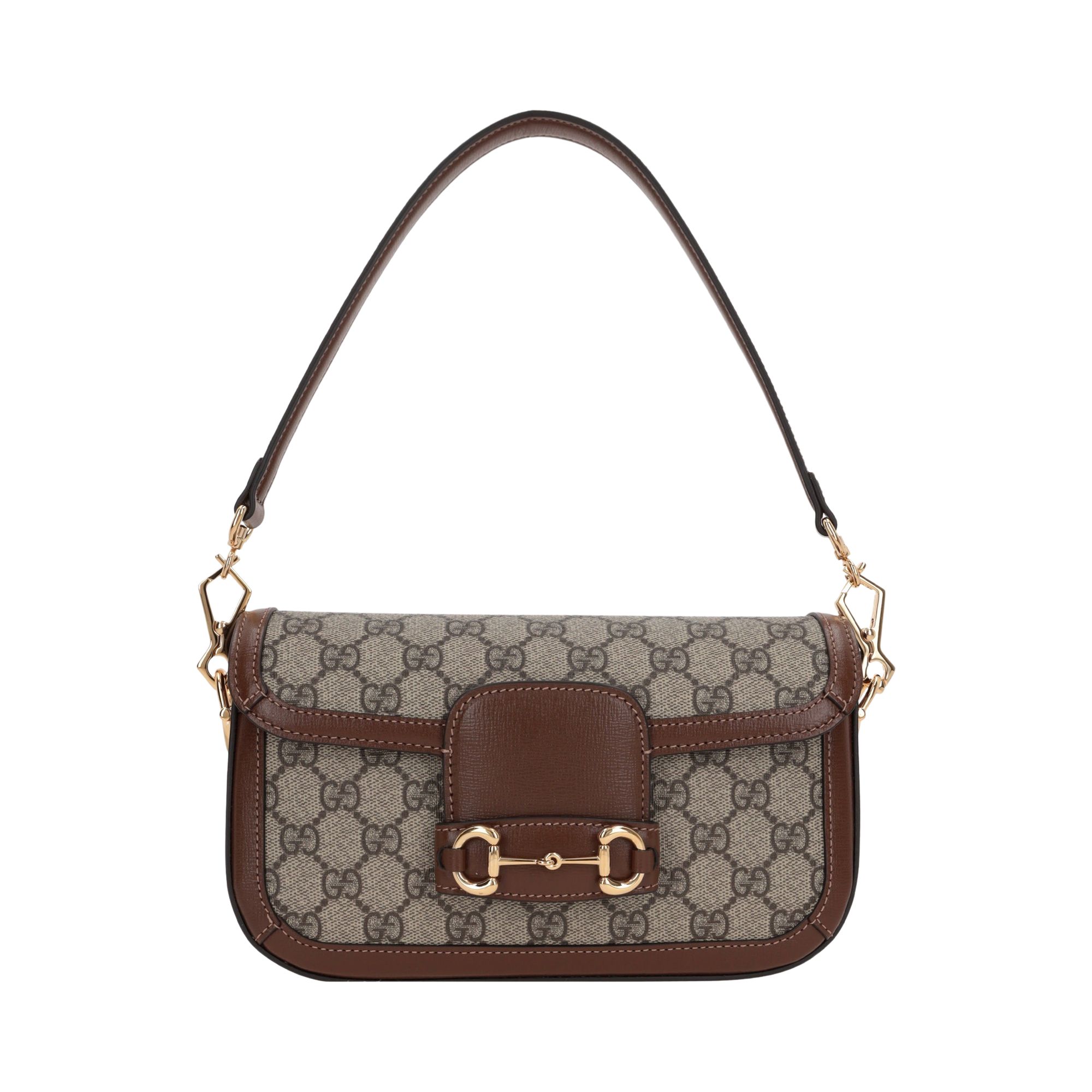 Pre-owned Gucci Horsebit 1955 Shoulder Bag 'beige/ebony' In Tan