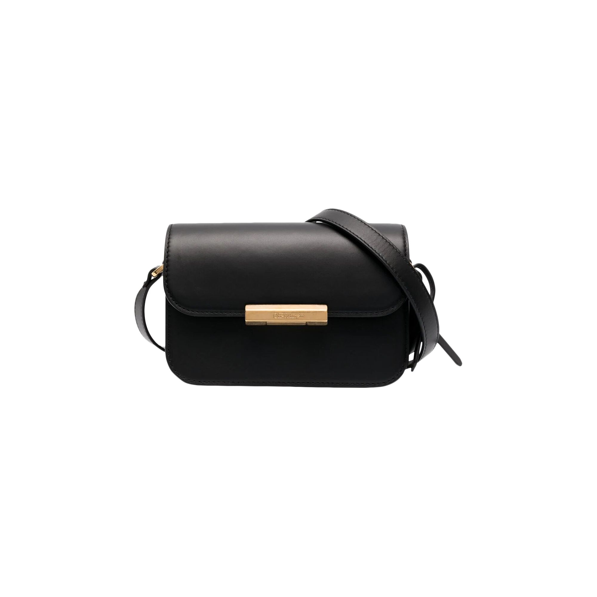 Pre-owned Off-white Logo Plaque Crossbody Bag 'black' | Women's Size Onesize