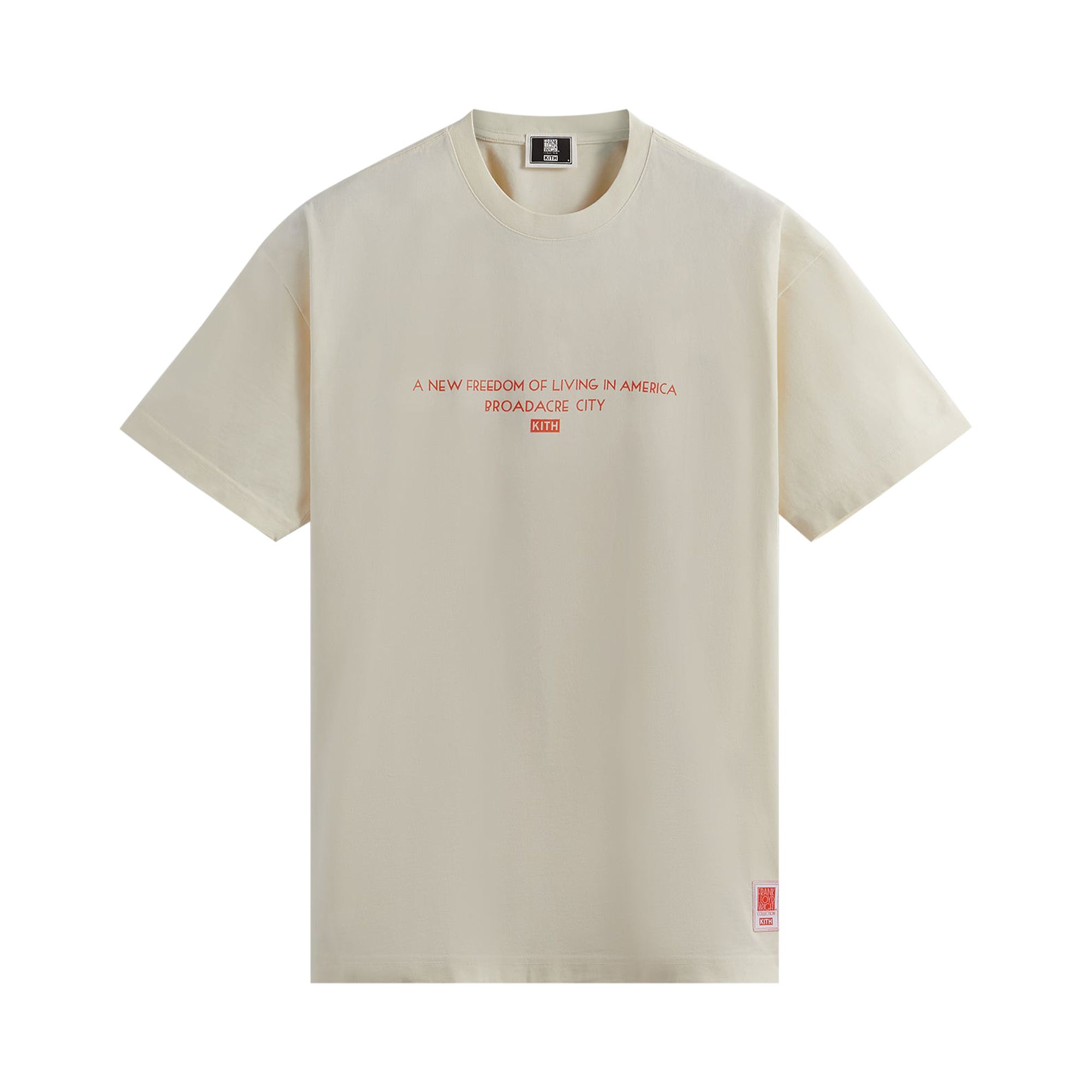 Pre-owned Kith For Frank Lloyd Wright Foundation Drawing Tee 'sandrift' In Cream
