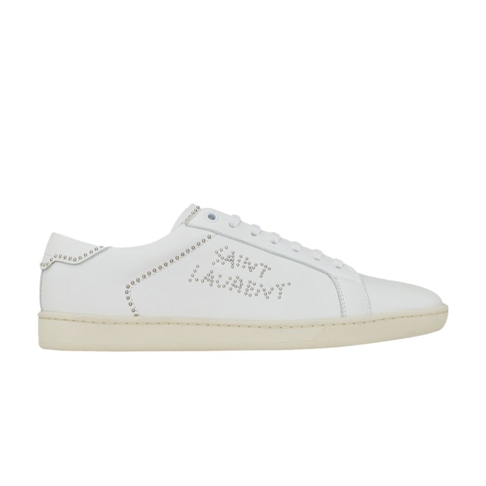 Pre-owned Saint Laurent Wmns Sl-08 'blanc Optique Studded' | White | Women's Size 38.5