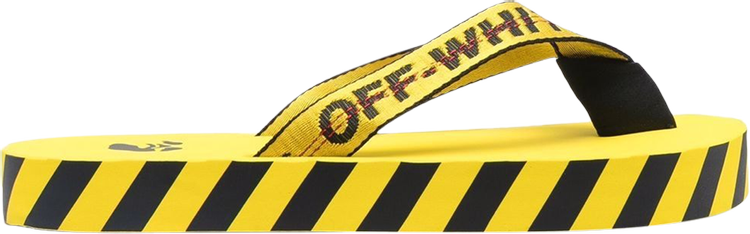 Off-White Industrial Flip Flops 'Logo Tape - Yellow' 2022