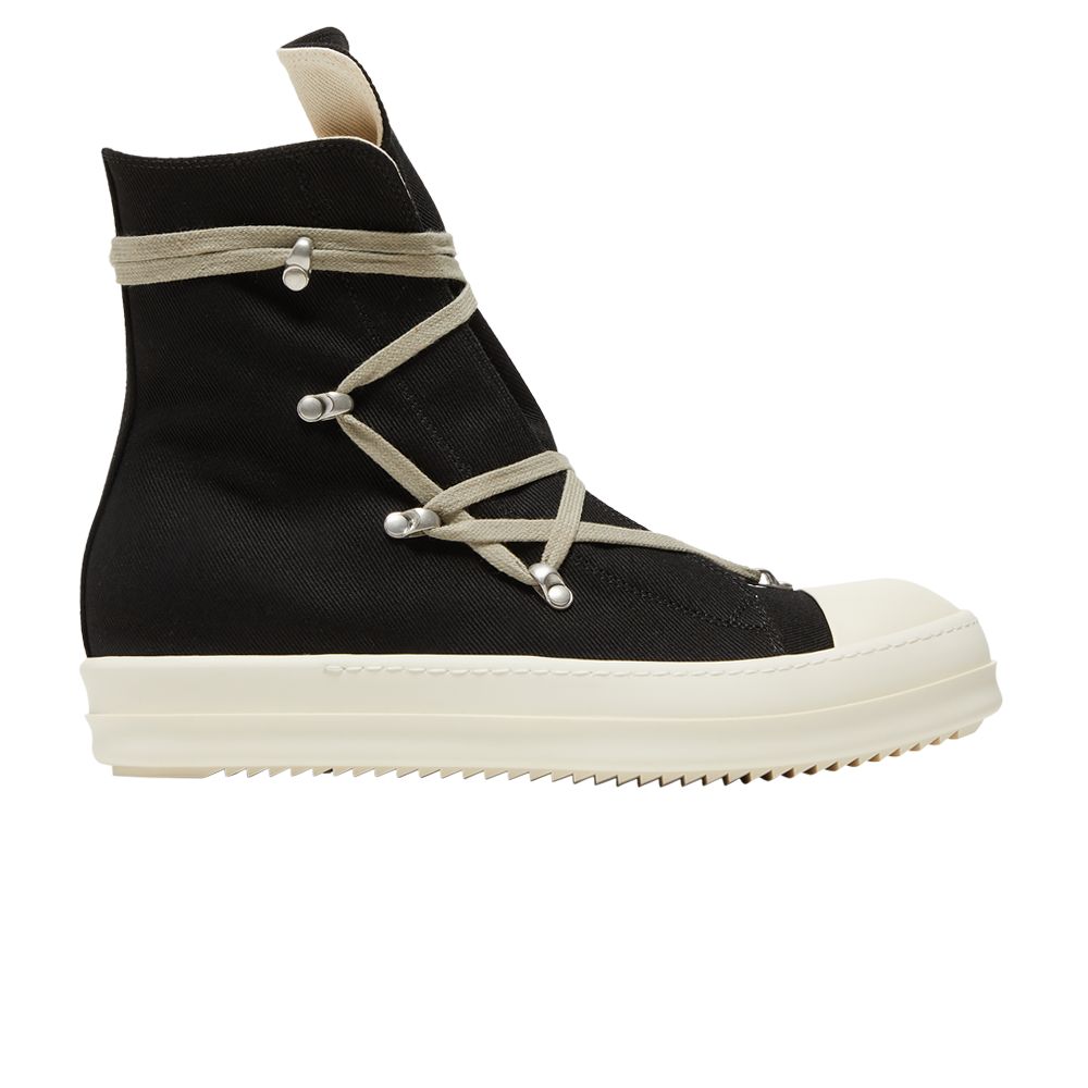 Pre-owned Rick Owens Drkshdw Strobe Cotton Denim Hexa High 'black Milk' | Men's Size 42