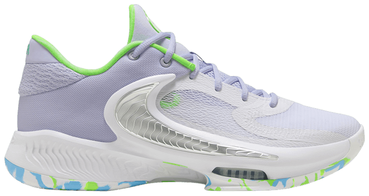 バスケットボール NIKE - NIKE ZOOM FREAK4 EP Men's Nike Purple Zoom Freak 4 Low Top Shoe