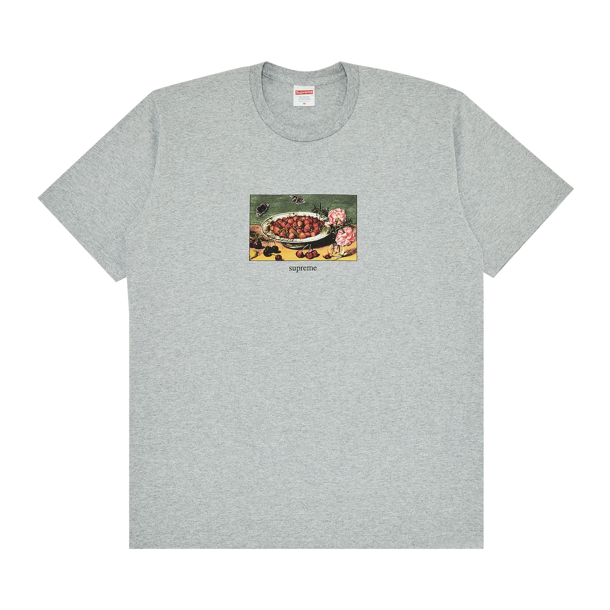 SUPREME SUPREME STRAWBERRIES TEE 'HEATHER GREY'