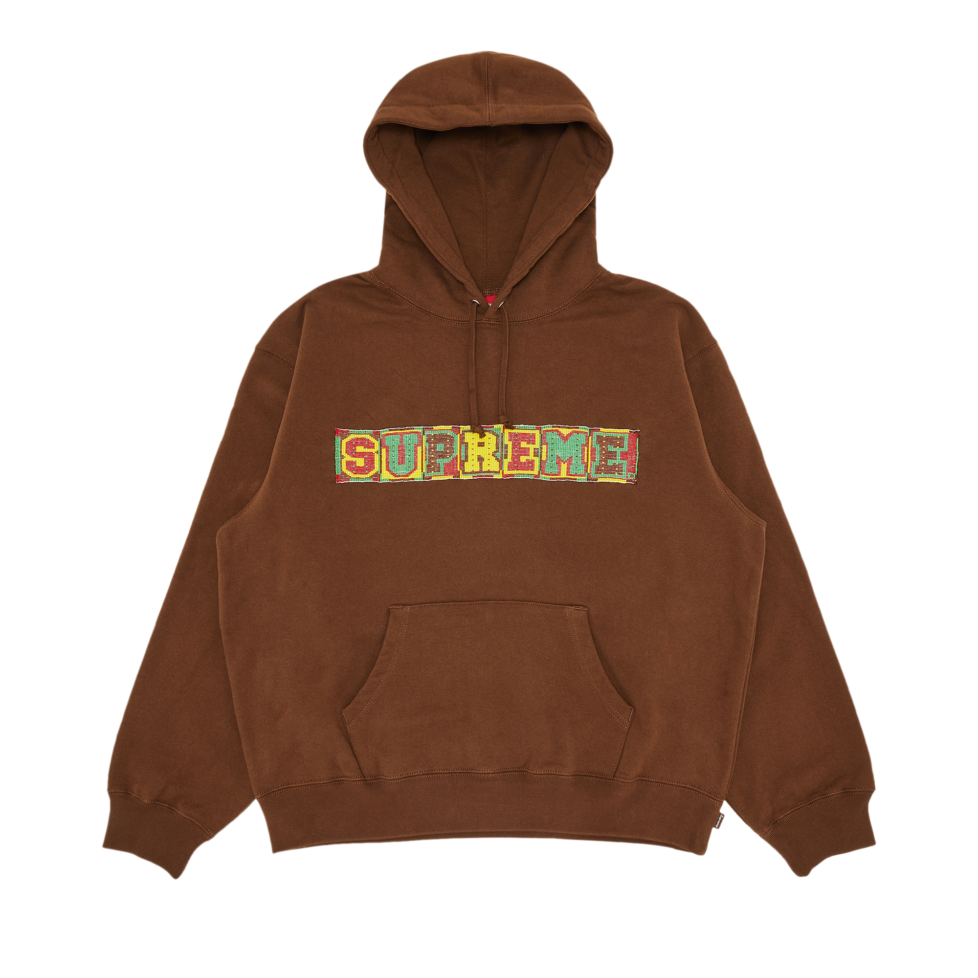 Pre-owned Supreme Beaded Hooded Sweatshirt 'brown'