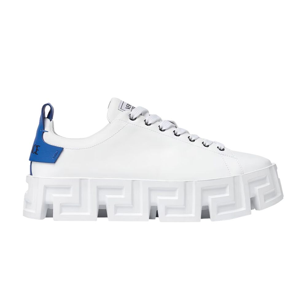 Pre-owned Versace Greca Labyrinth 'white Blue' | Men's Size 41