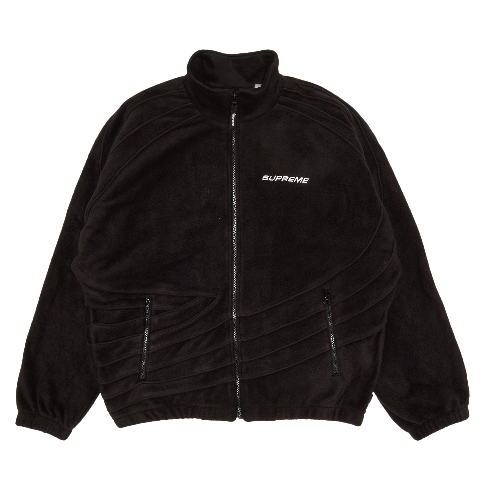 Pre-owned Supreme Racing Fleece Jacket 'black'