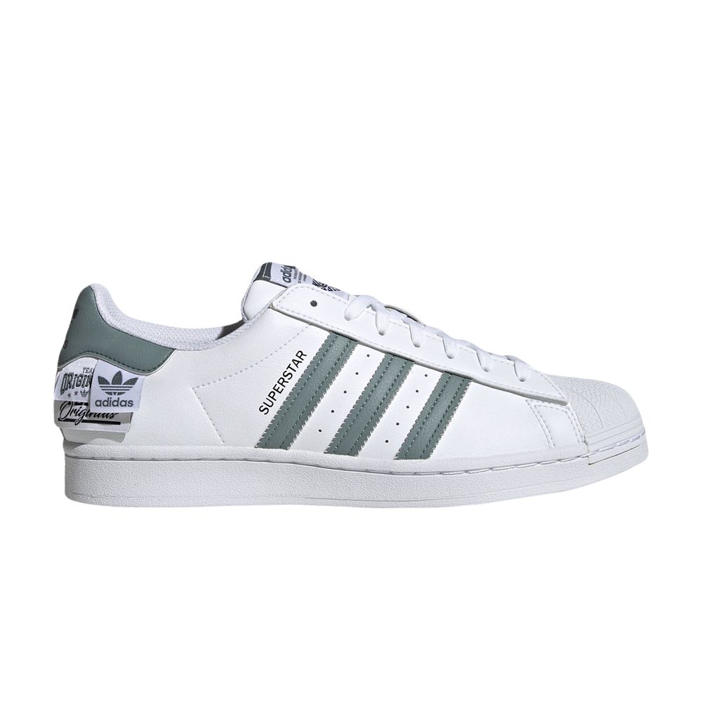 Pre-owned Adidas Originals Superstar 'originals Labels' In White