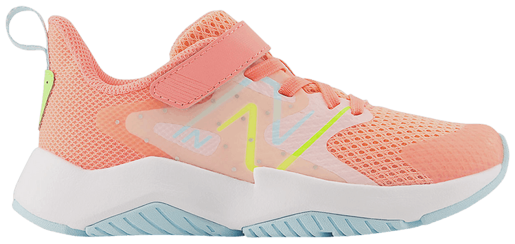 New Balance Rave Run v2 Bungee Lace Top Strap Big Kid X Wide Grapefruit
