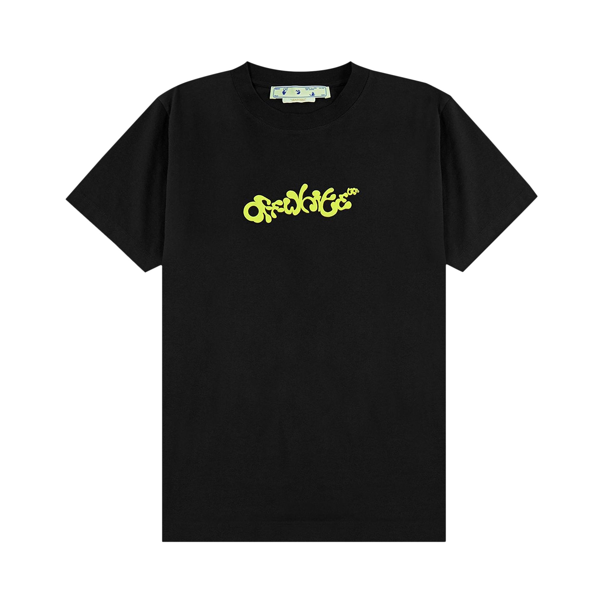 Off-White Opposite Arrow Slim Short-Sleeve Tee 'Black/Lime' | Men's Size L