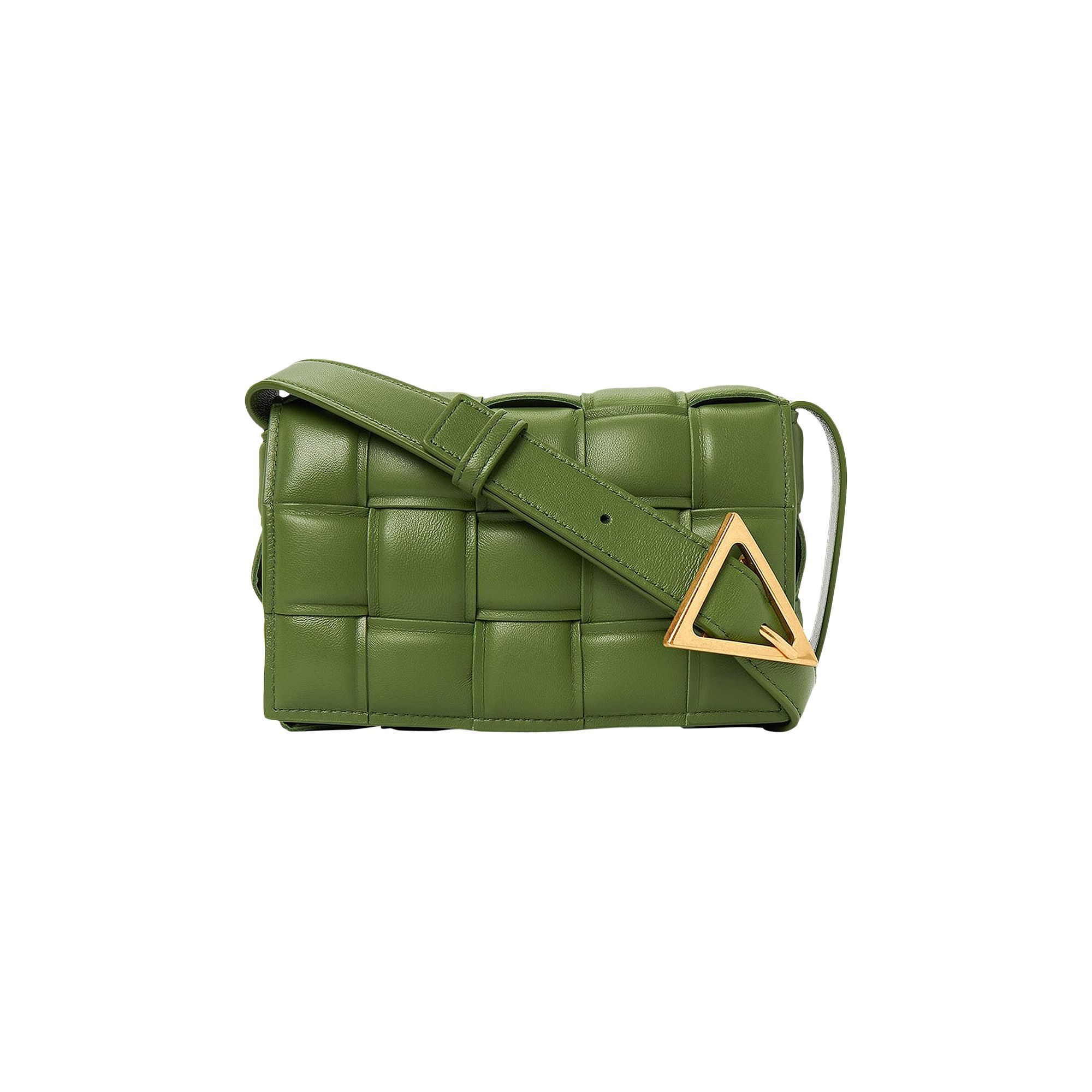 Pre-owned Bottega Veneta Small Padded Cassette Bag 'avocado/gold' In Green