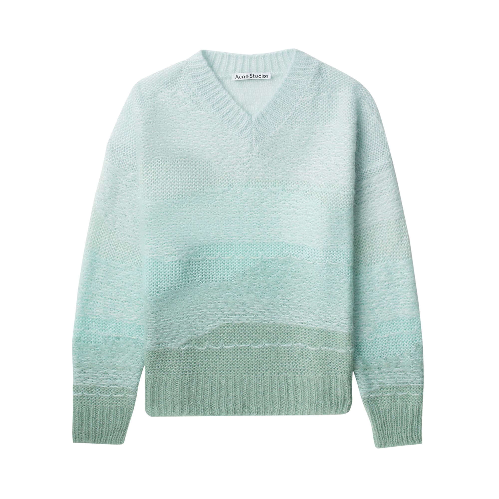 Pre-owned Acne Studios V Neck Knit Jumper 'mint/multicolor' | Multi-color | Women's Size S