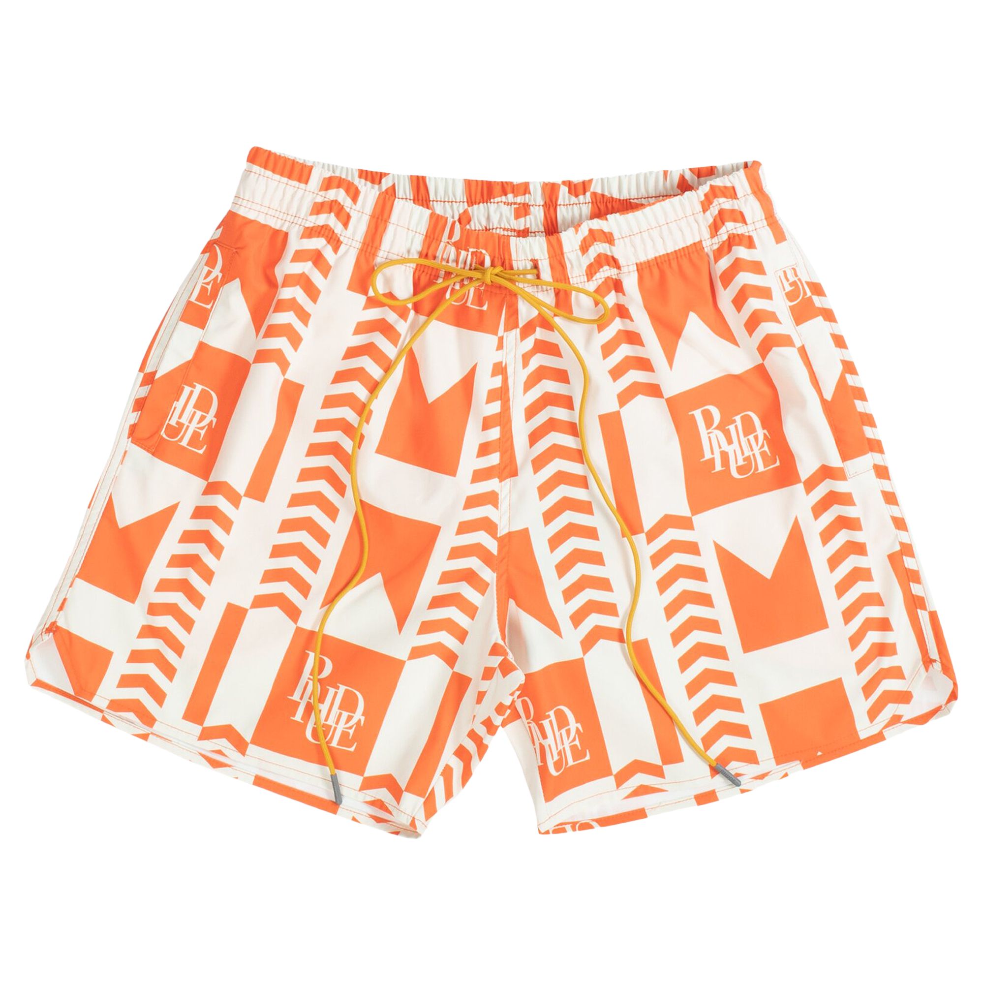 Pre-owned Rhude Grasse Swim Trunks 'orange/off White' | Men's Size L