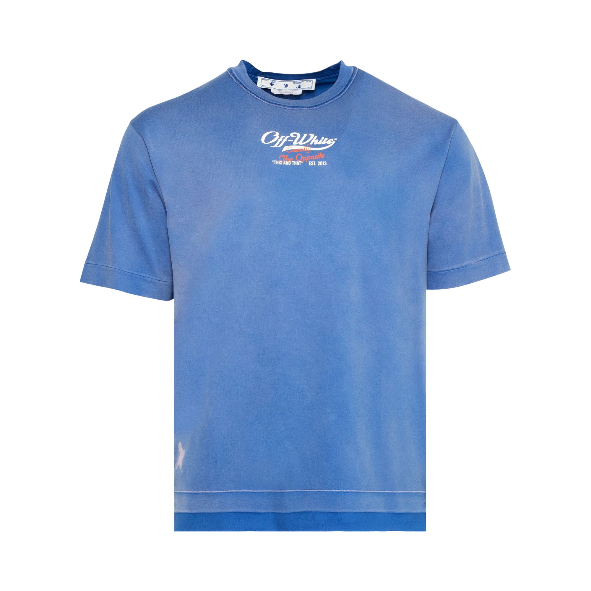 Pre-owned Off-white Wave Off Raw Over Skate Short-sleeve Tee 'purple/white' | Men's Size Xxl