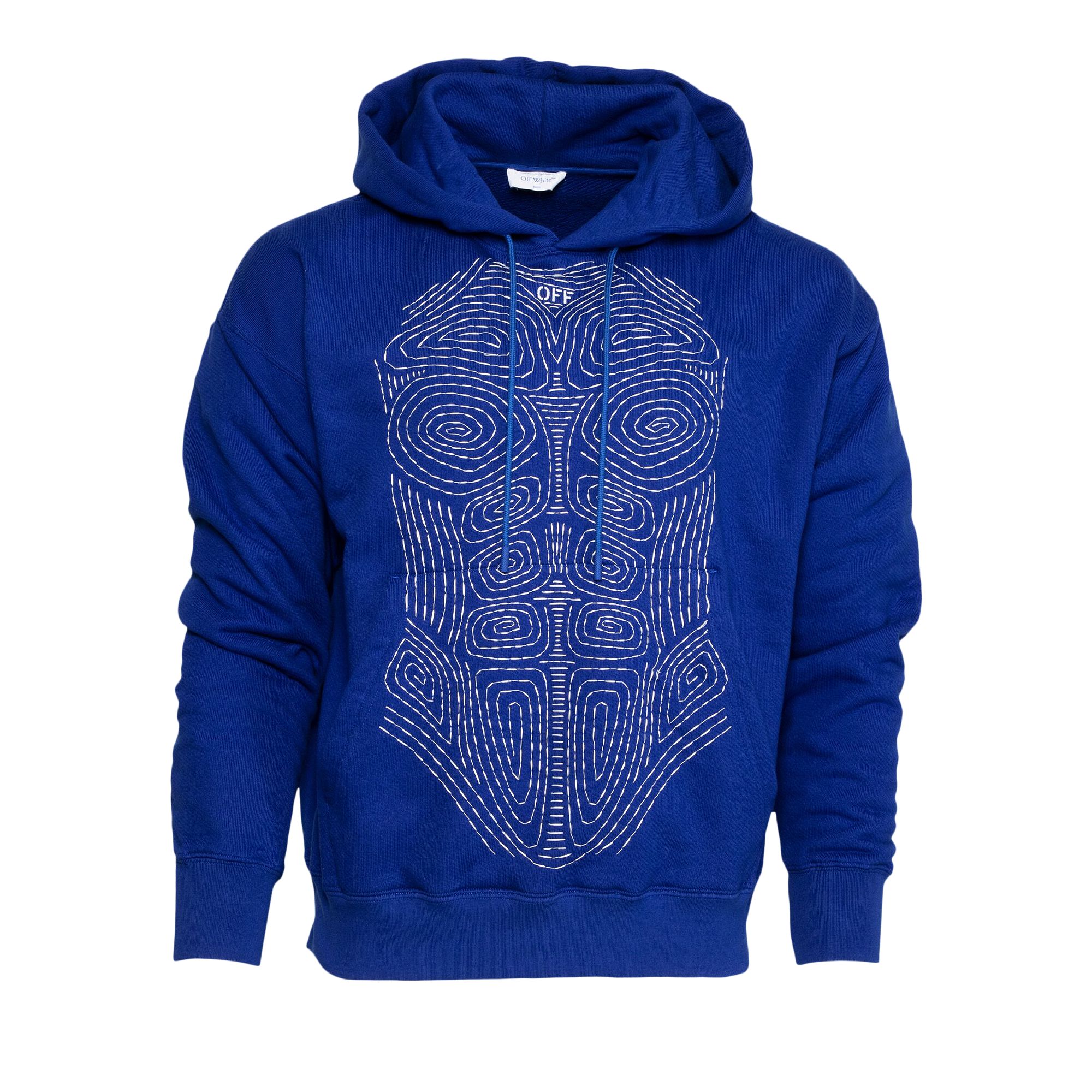 Pre-owned Off-white Body Stitch Skate Hoodie 'blue/white' | Men's Size M
