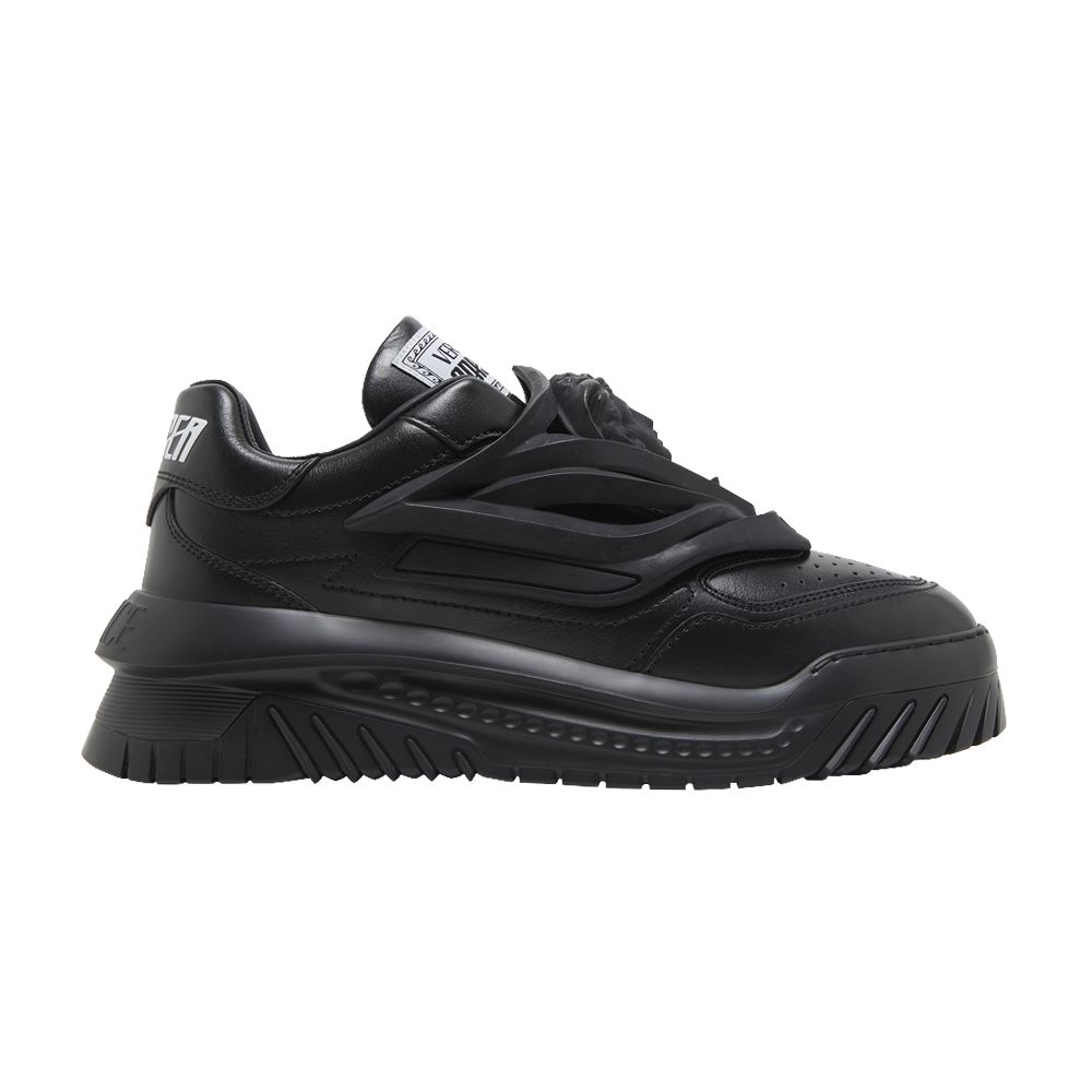 Pre-owned Versace Odissea Caged Rubber Medusa Sneaker 'triple Black' | Men's Size 40