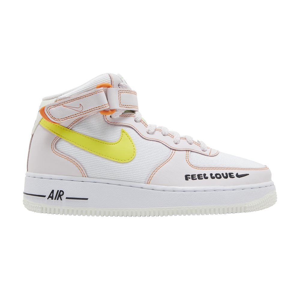 Pre-owned Nike Wmns Air Force 1 '07 Mid 'feel Love' In White