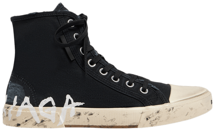 Buy Balenciaga Paris High 'Graffiti - Black' - 688752 W3RR4