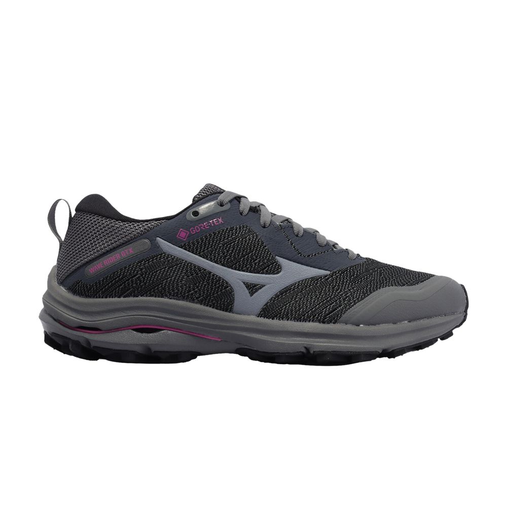 Pre-owned Mizuno Wave Rider Gore-tex 2e Wide 'iron Gate Fuchsia' In Grey