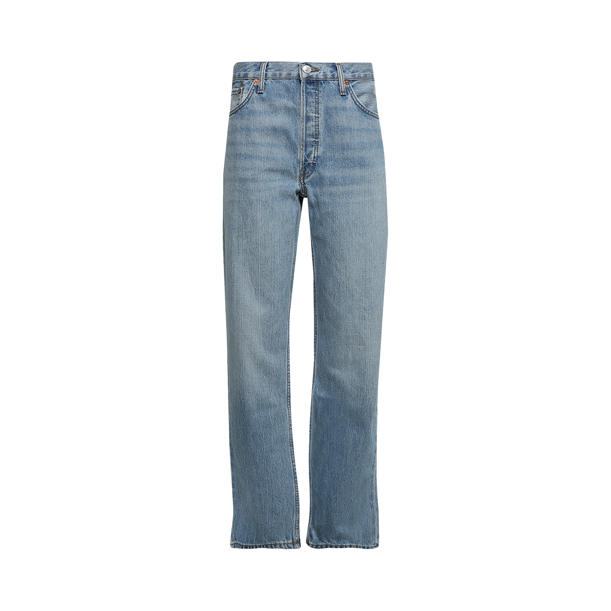 Pre-owned Re/done Loose Long Jeans 'wasted Indigo' In Blue