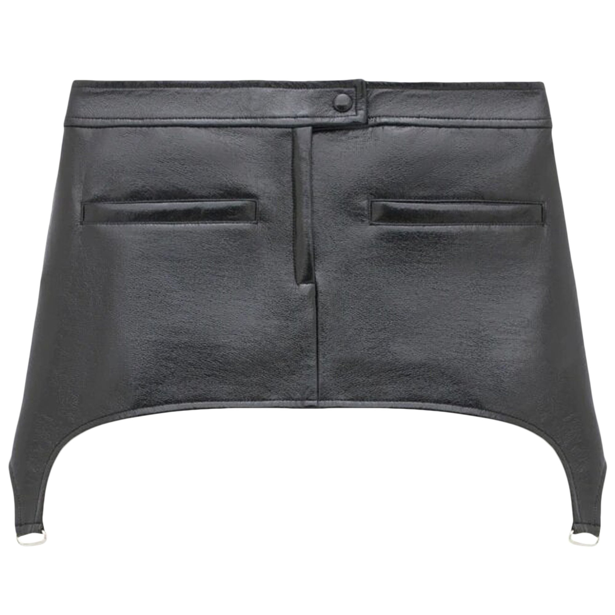 Courrèges Suspenders Mini Skirt 'Black' | Women's Size 40