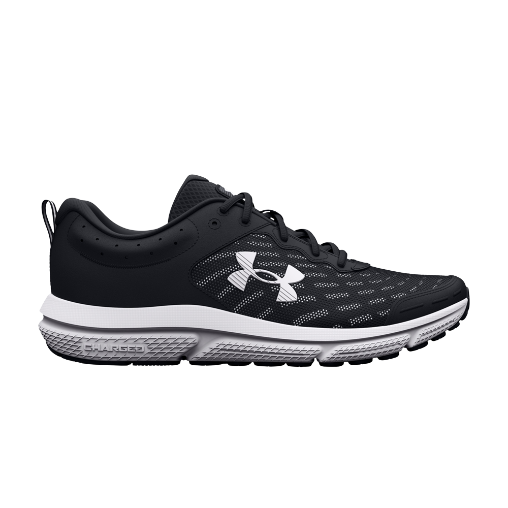 Pre-owned Under Armour Charged Assert 10 4e Wide 'black White'