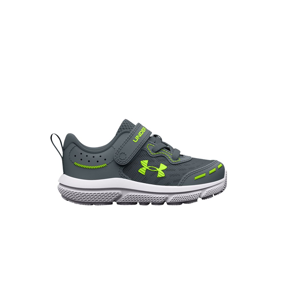 Pre-owned Under Armour Assert 10 Ac Td 'gravel Lime Surge' | Grey | Infant Size 5