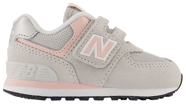 New Balance 574 Hook  Loop Toddler Wide Rain Cloud Pink Haze