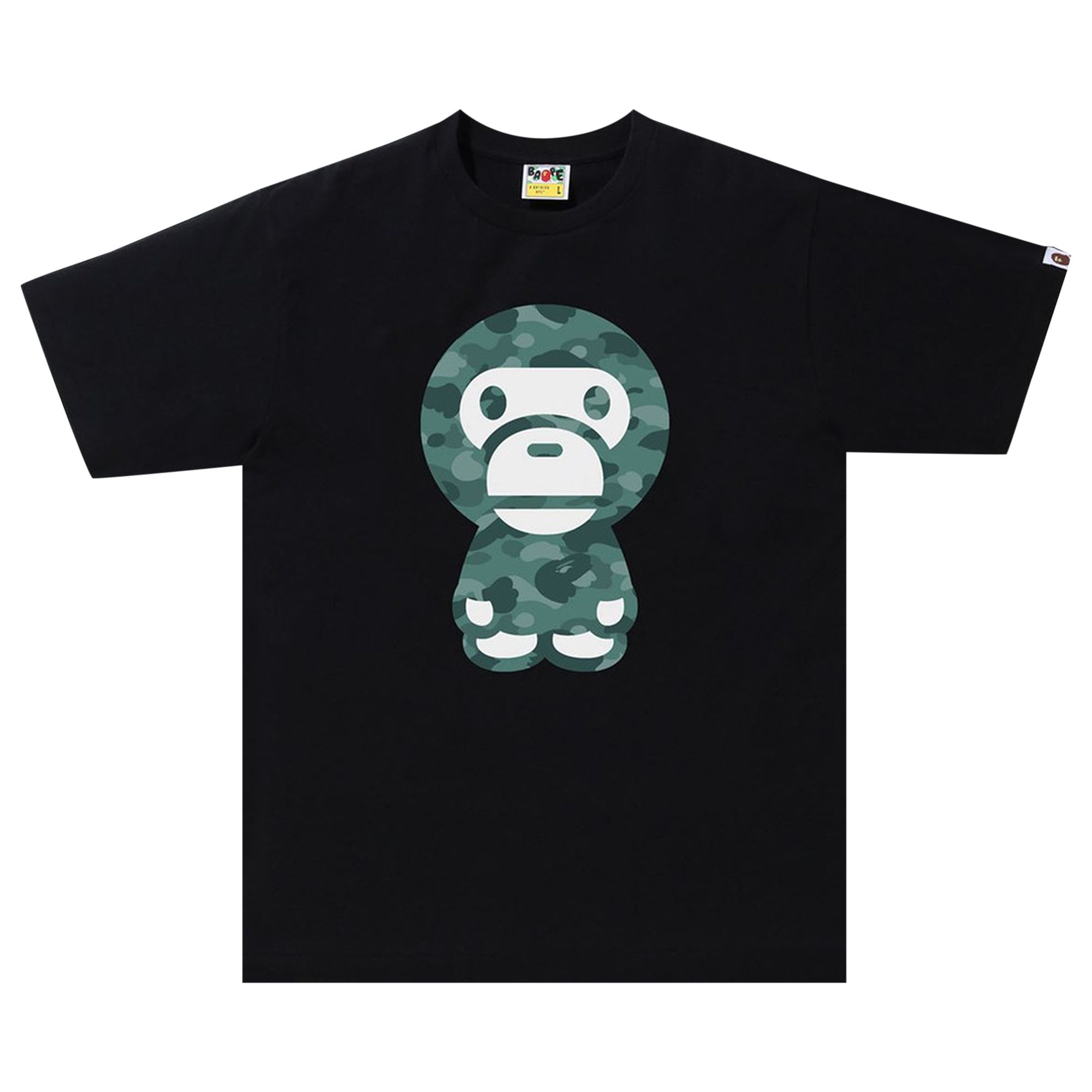 Pre-owned Bape Color Camo Big Baby Milo Tee 'black/green' | Men's Size Xxl