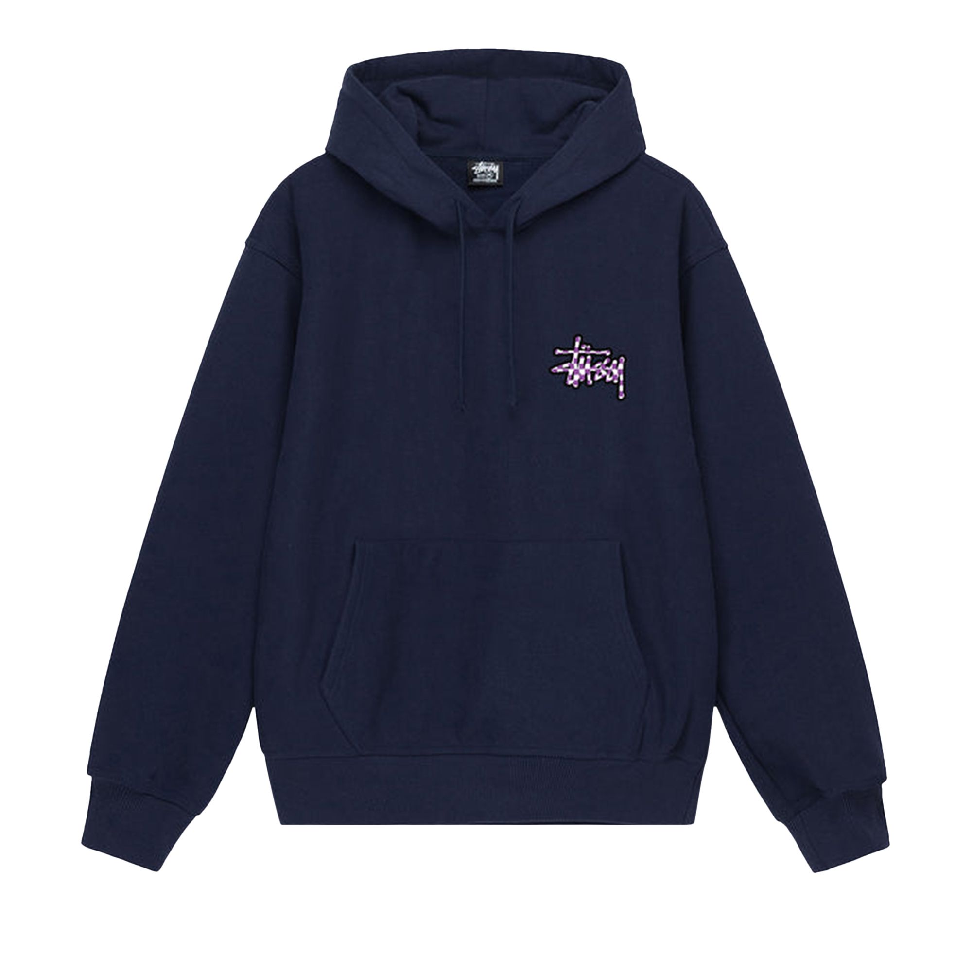 Stussy Checker Stock Hoodie 'Navy' | Blue | Men's Size M