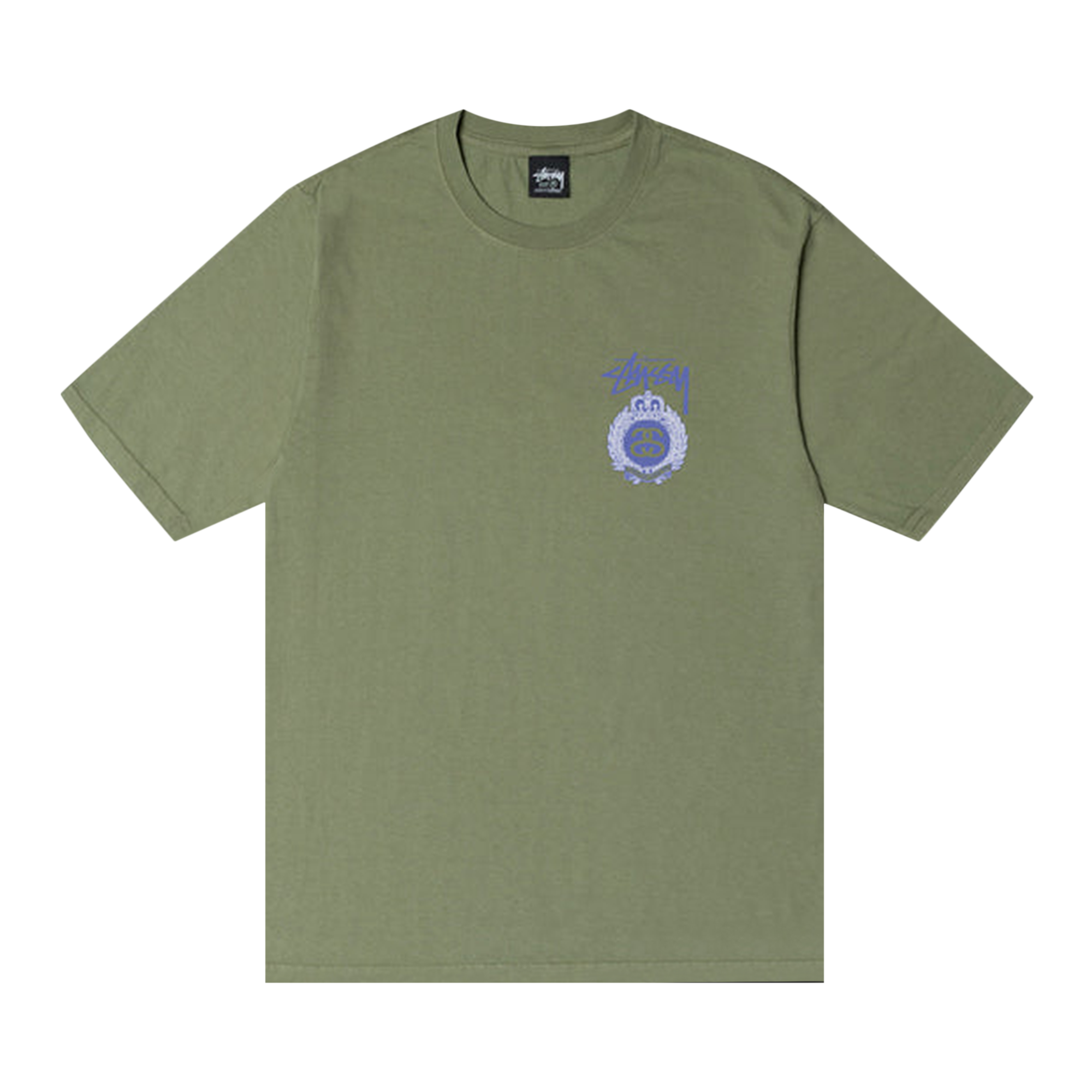 Pre-owned Stussy Crown Wreath Pigment Dyed Tee 'artichoke' In Green