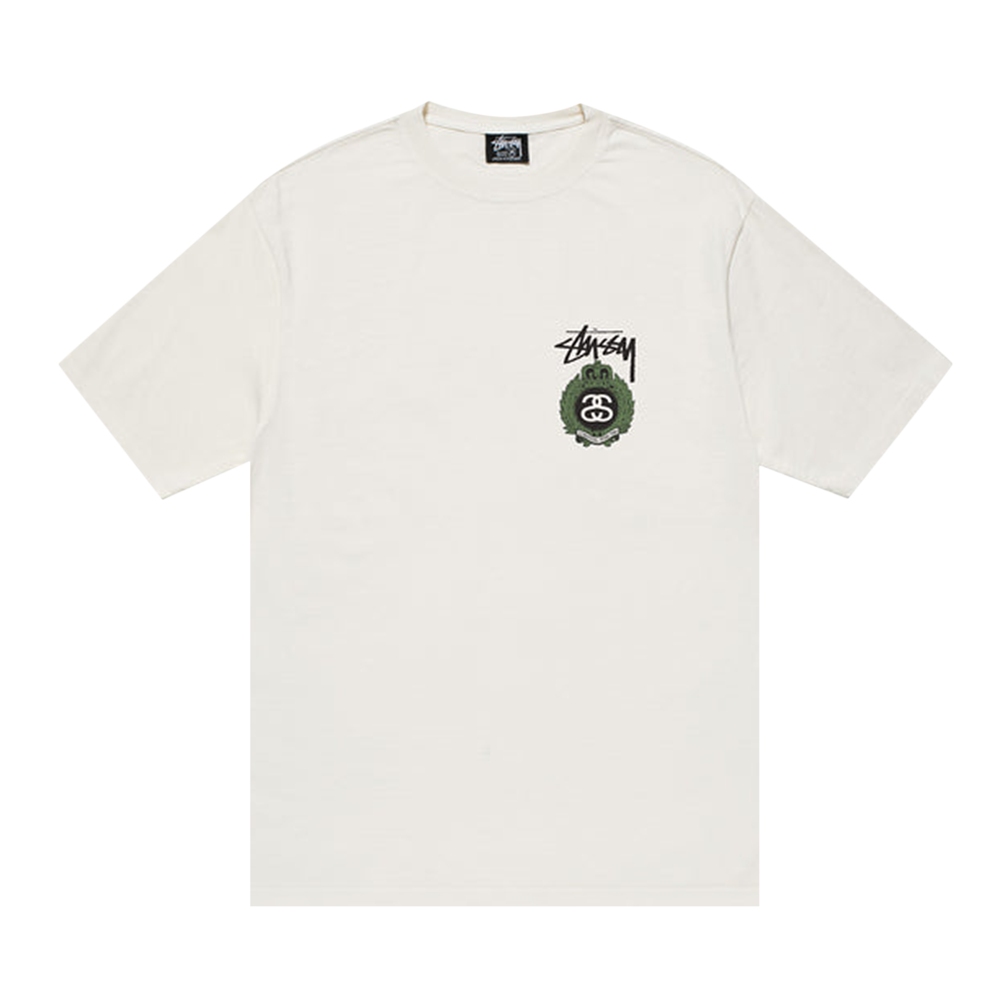 Pre-owned Stussy Crown Wreath Pigment Dyed Tee 'natural' In White