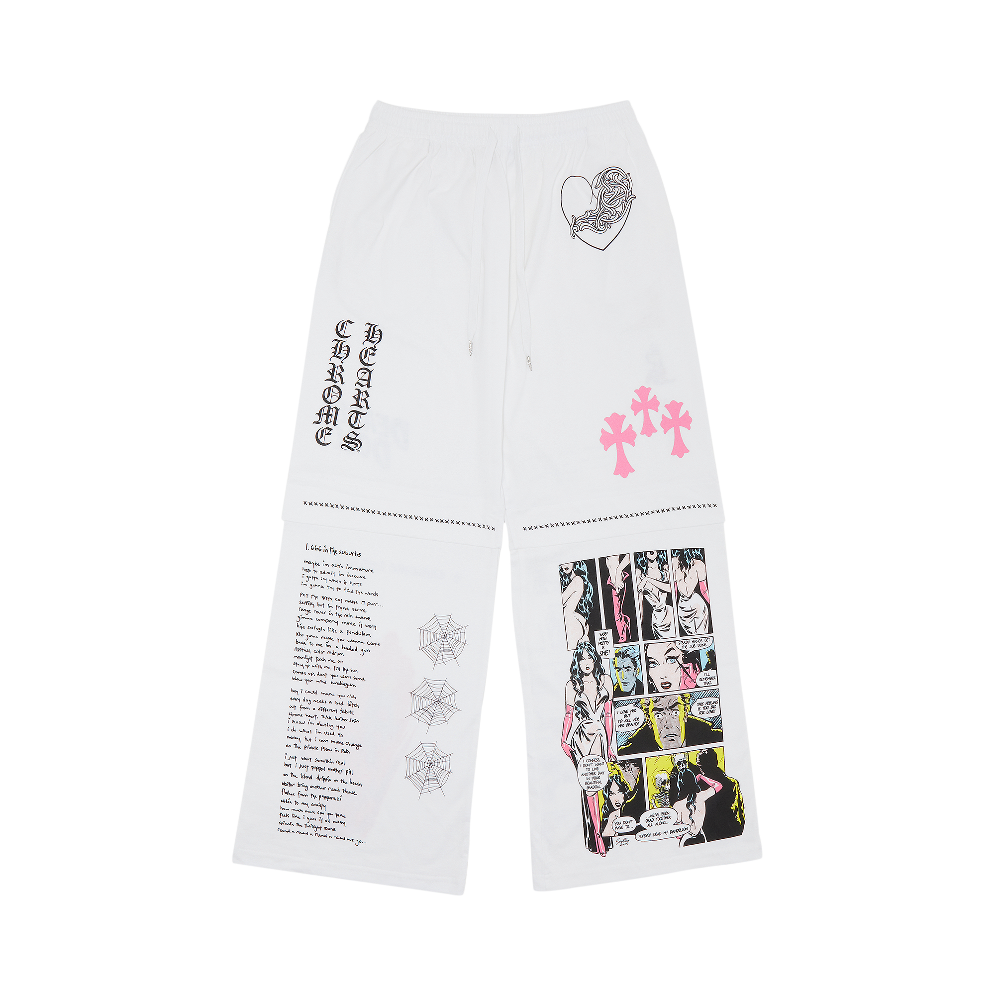 Pre-owned Chrome Hearts X Deadly Doll Miami Exclusive Sweatpants 'white'