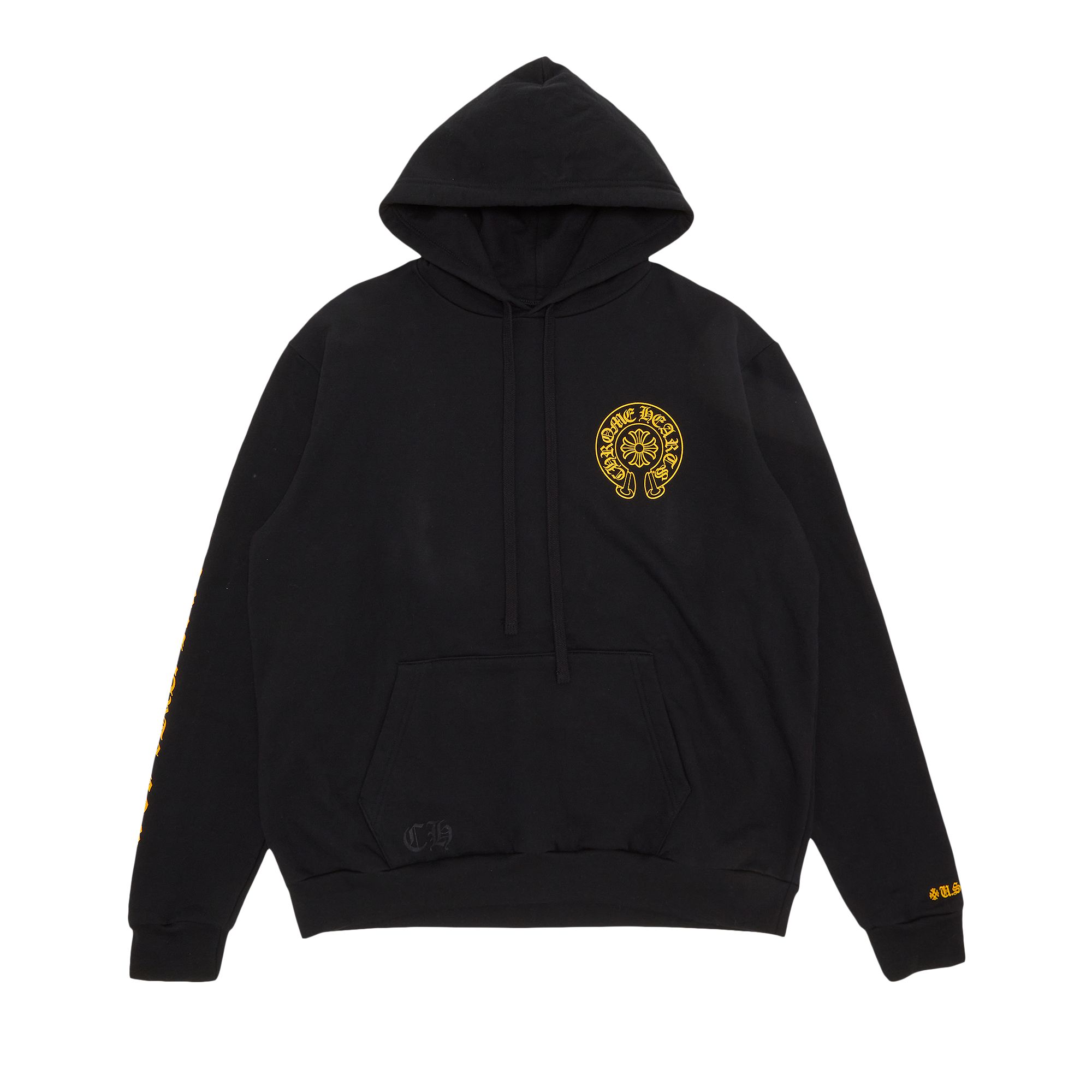 Pre-owned Chrome Hearts Online Exclusive Hoodie 'black/yellow' | Men's Size M