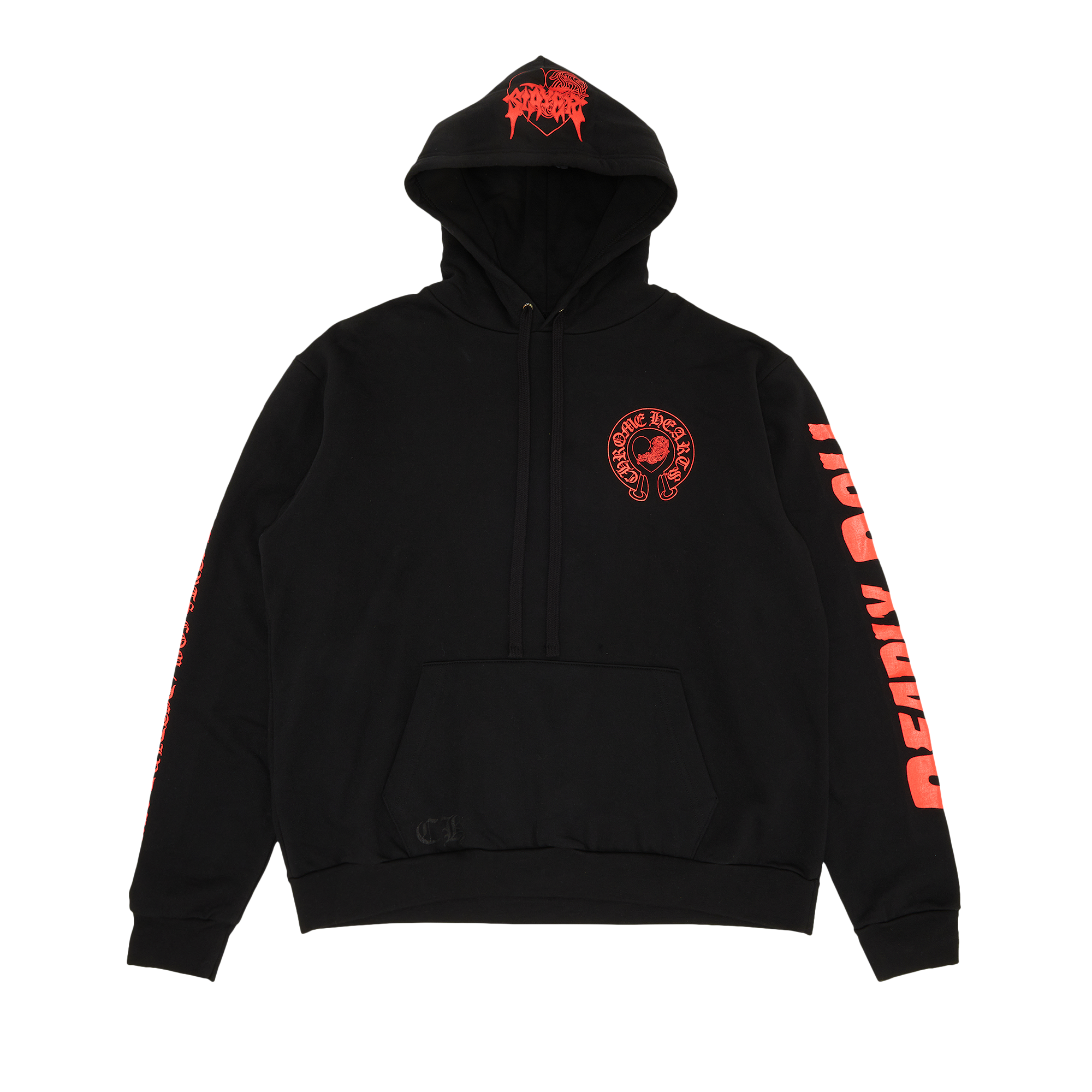 Pre-owned Chrome Hearts X Deadly Doll Online Exclusive Hoodie 'black/red'