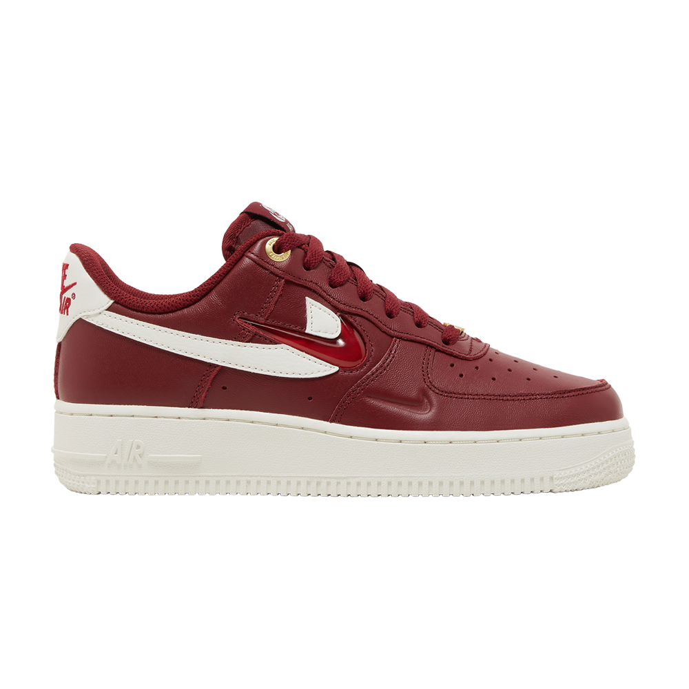 Pre-owned Nike Wmns Air Force 1 '07 Premium 'history Of Logos - Team Red'