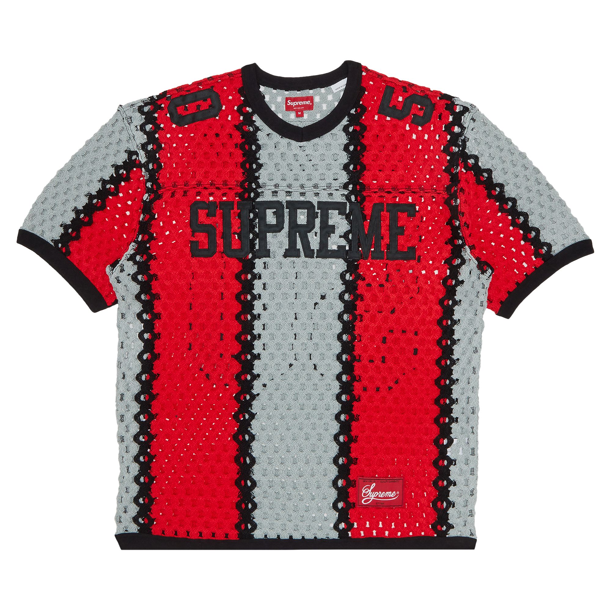 Supreme Crochet Football Jersey 'Black' | Men's Size L