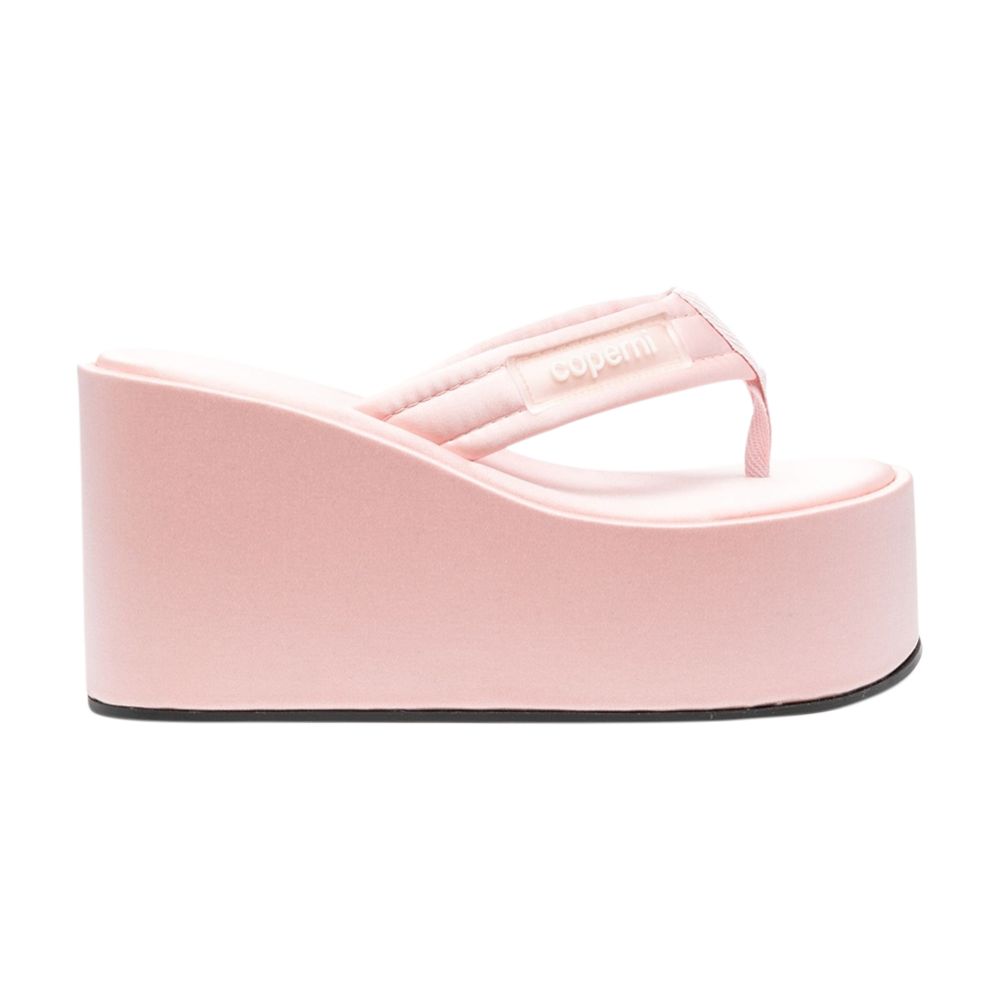 Pre-owned Coperni Wmns Branded Wedge Sandal 'light Pink Satin' | Women's Size 36
