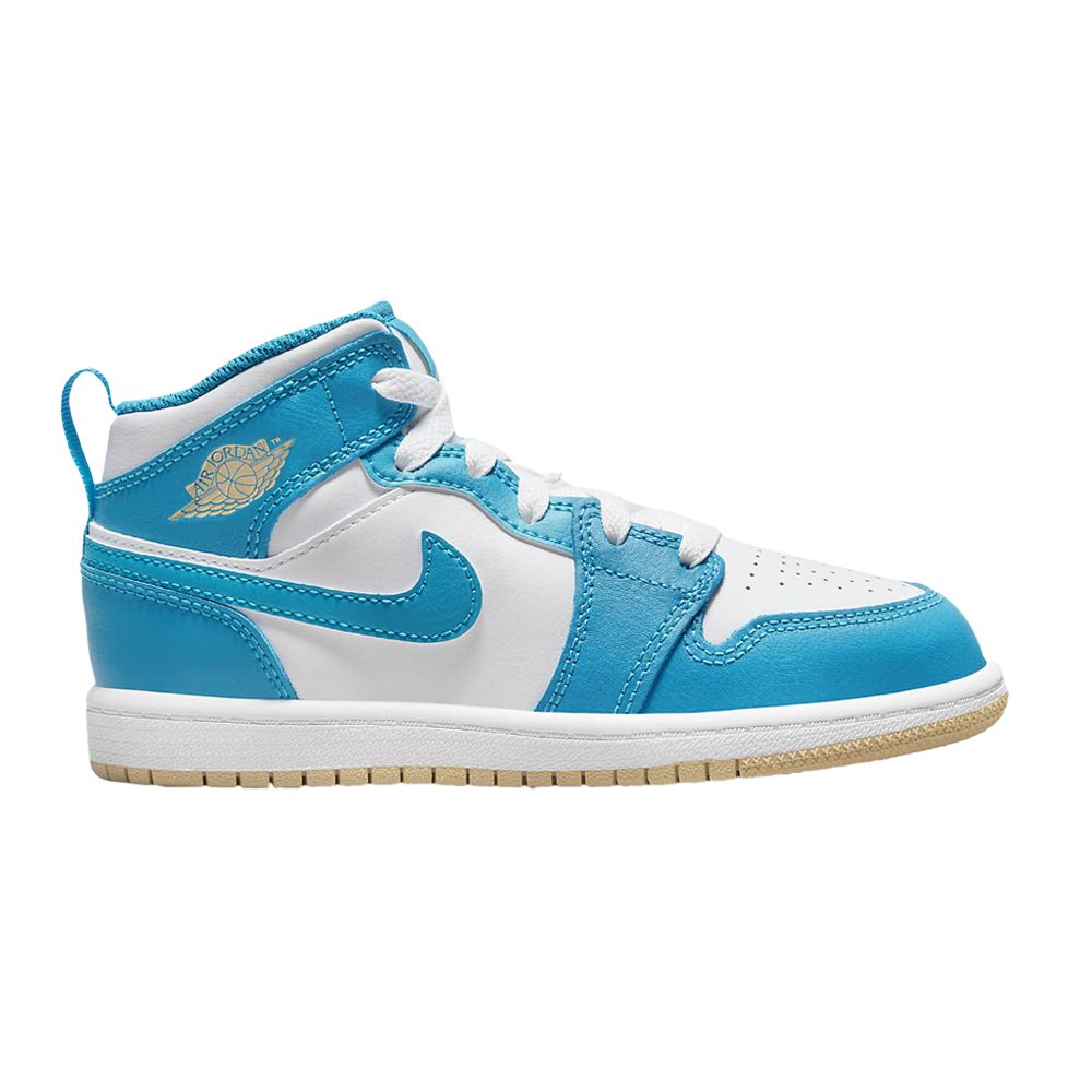 Pre-owned Air Jordan 1 Mid Ps 'aquatone' | Blue | Kid's Size 2