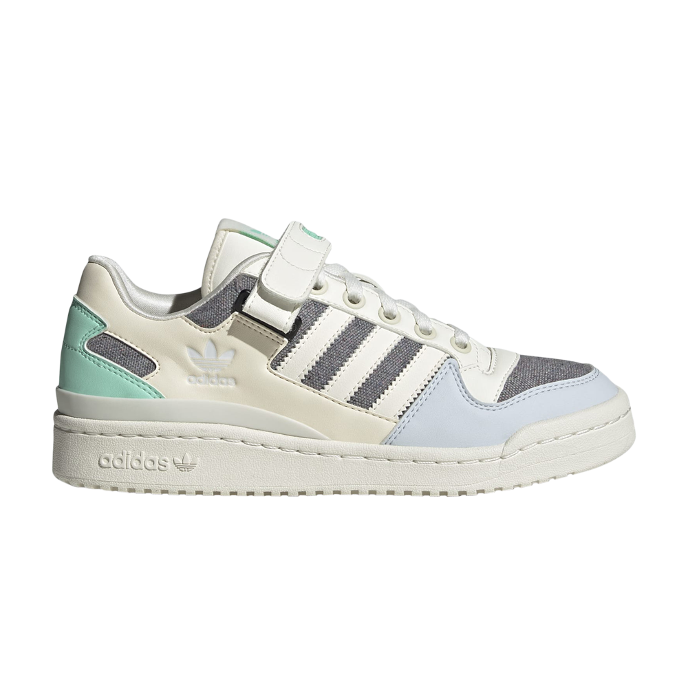 Pre-owned Adidas Originals Wmns Forum Low 'off White Easy Green' In Cream