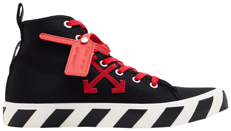 Buy Off-White Vulcanized Mid 'Black Red' - OMIA119S23FAB001