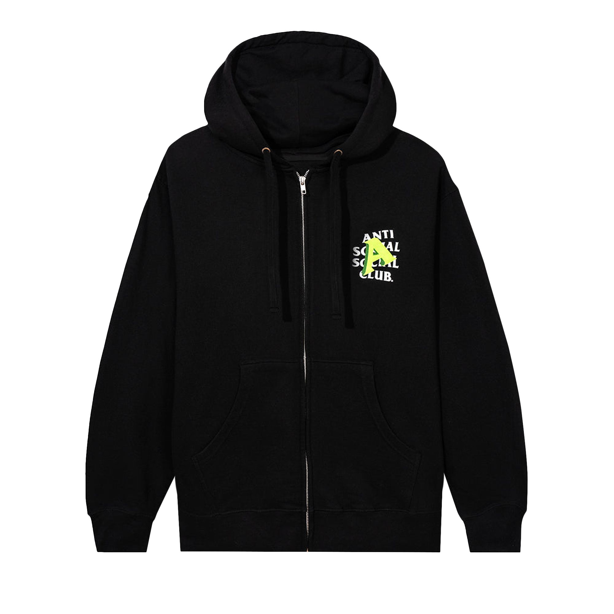 Anti Social Social Club A Is For Zip Hoodie 'Black' | Men's Size XL