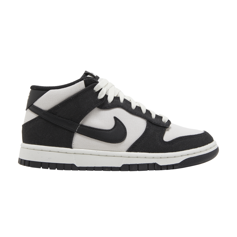 Pre-owned Nike Dunk Mid 'canvas Panda' In Black