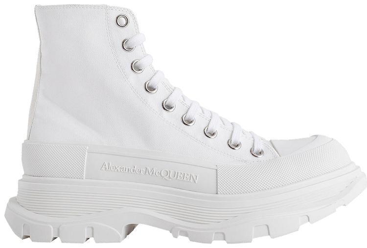 ALEXANDER MCQUEEN｜BOOTS (697080 W4MV2 9000) Buy Alexander McQueen Wmns Tread Slick Boot 'White' - 697080