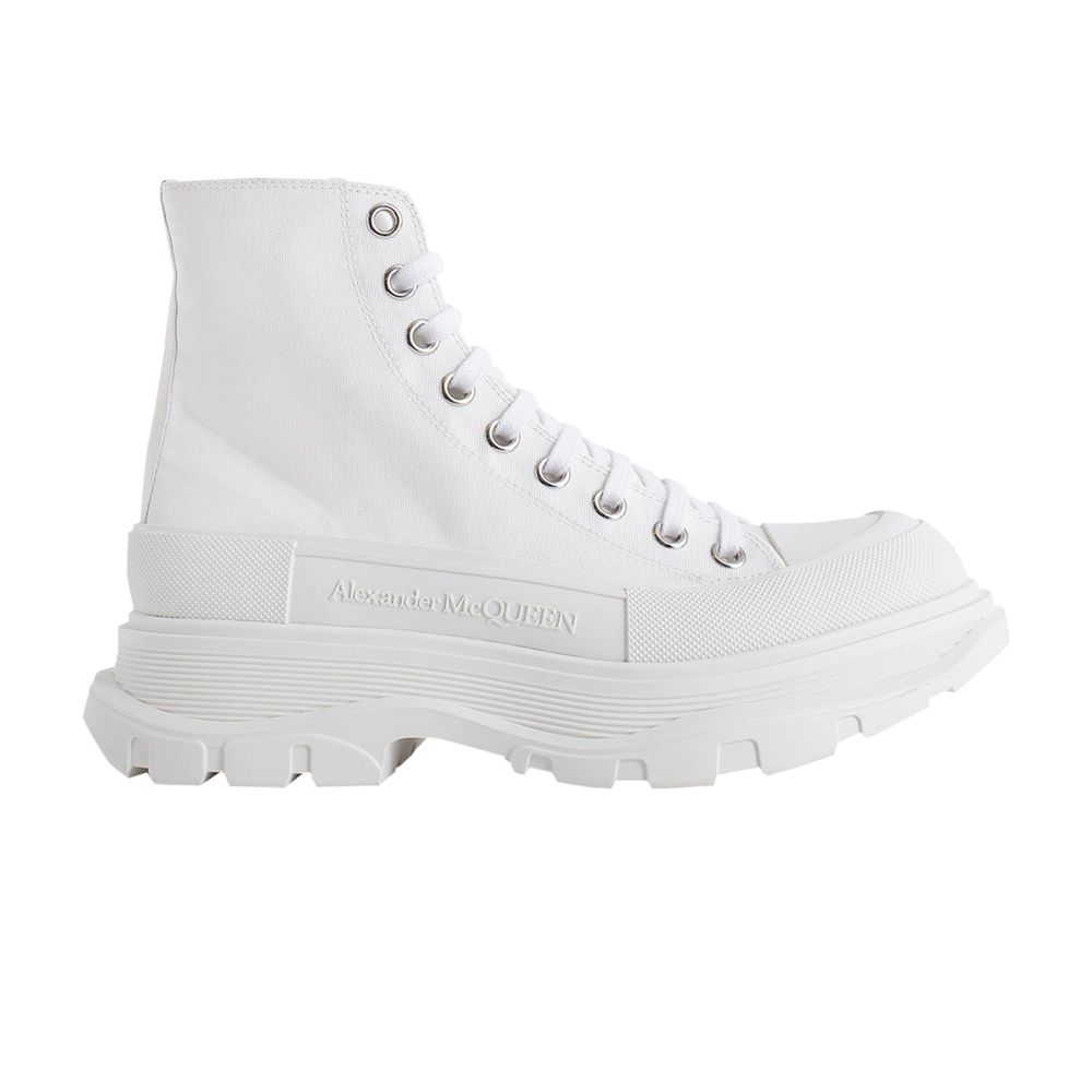 Pre-owned Alexander Mcqueen Wmns Tread Slick Boot 'white' | Women's Size 35.5