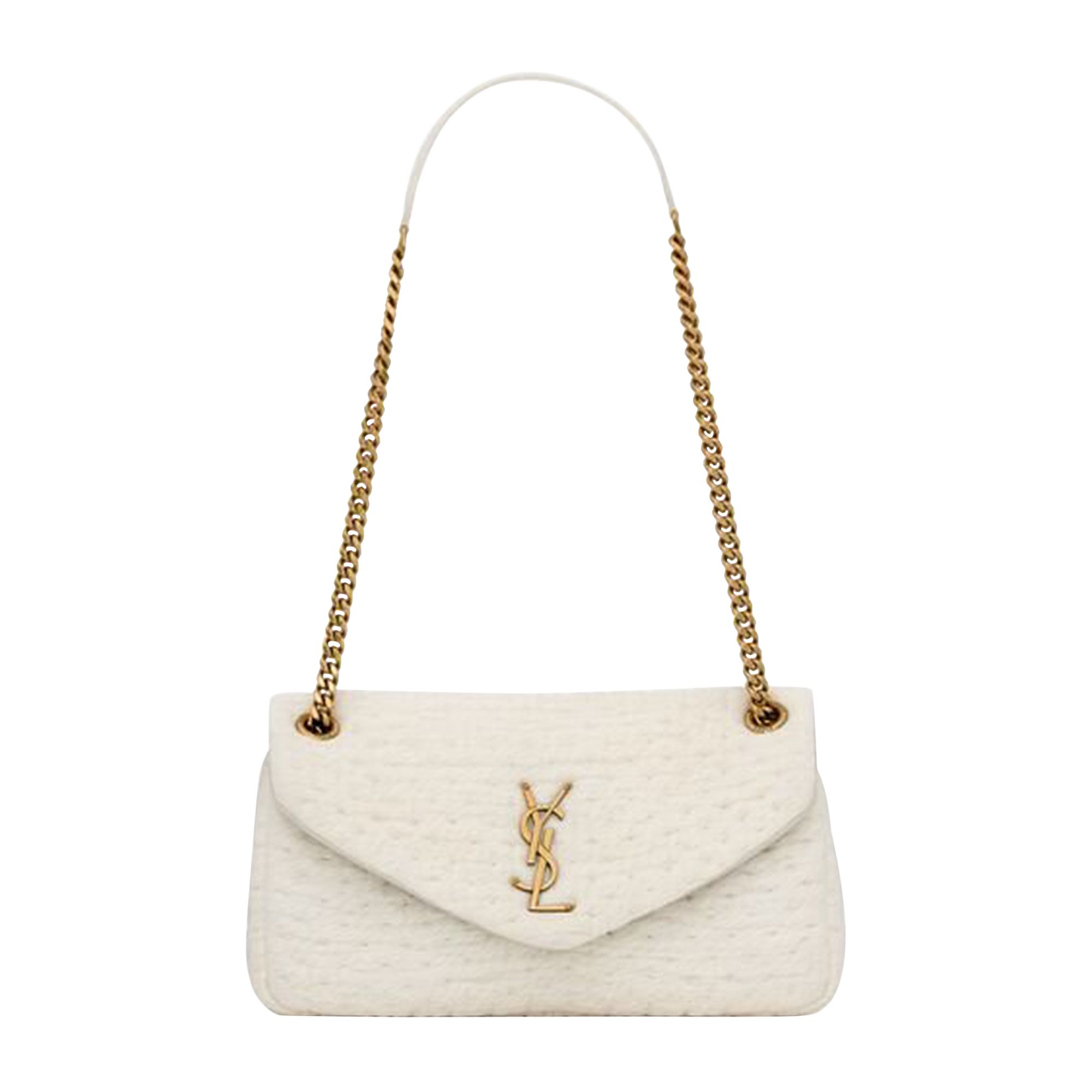 Pre-owned Saint Laurent Loulou Puffer Shoulder Bag 'white Corn/new Chant'