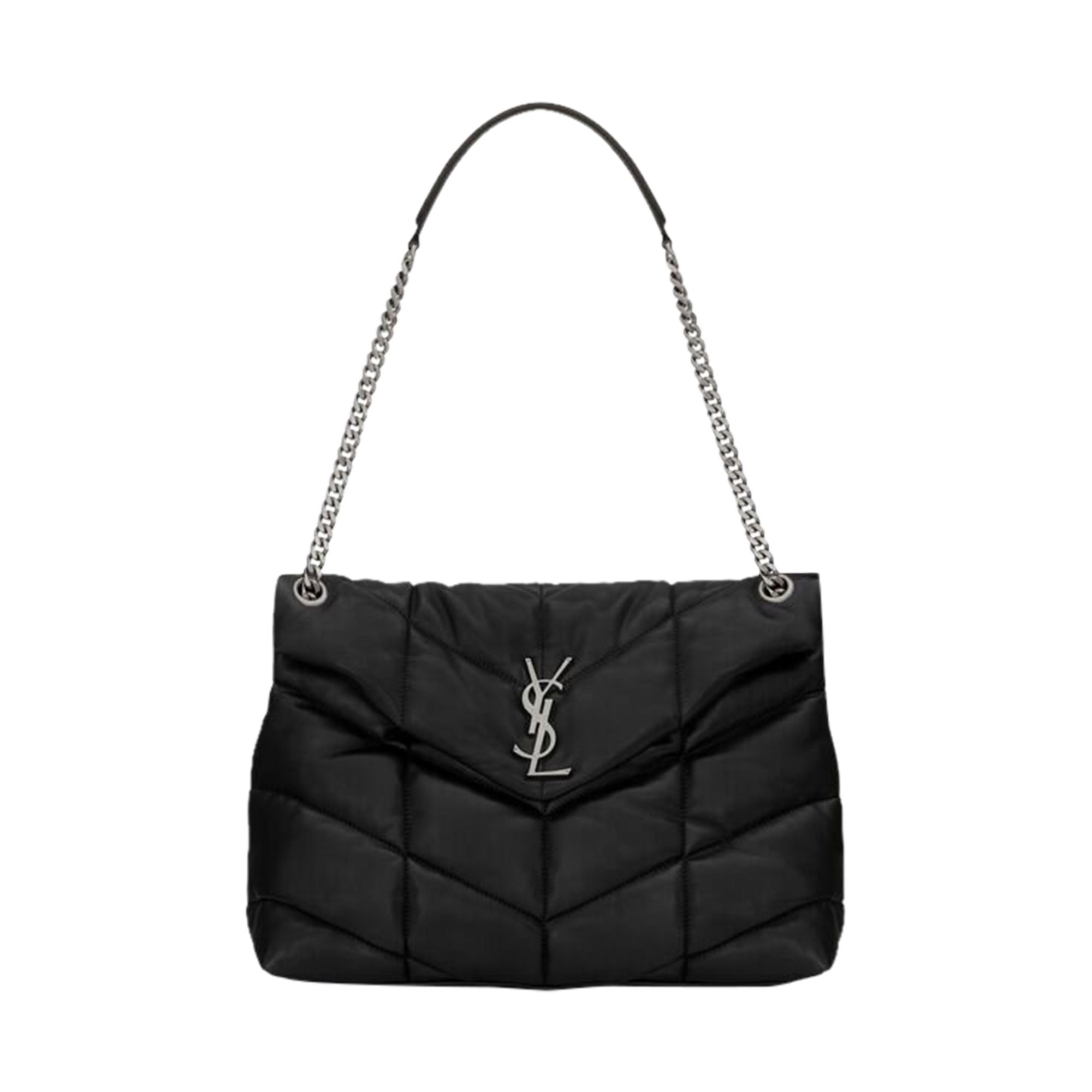 Pre-owned Saint Laurent Puffer Medium Chain Bag 'black'