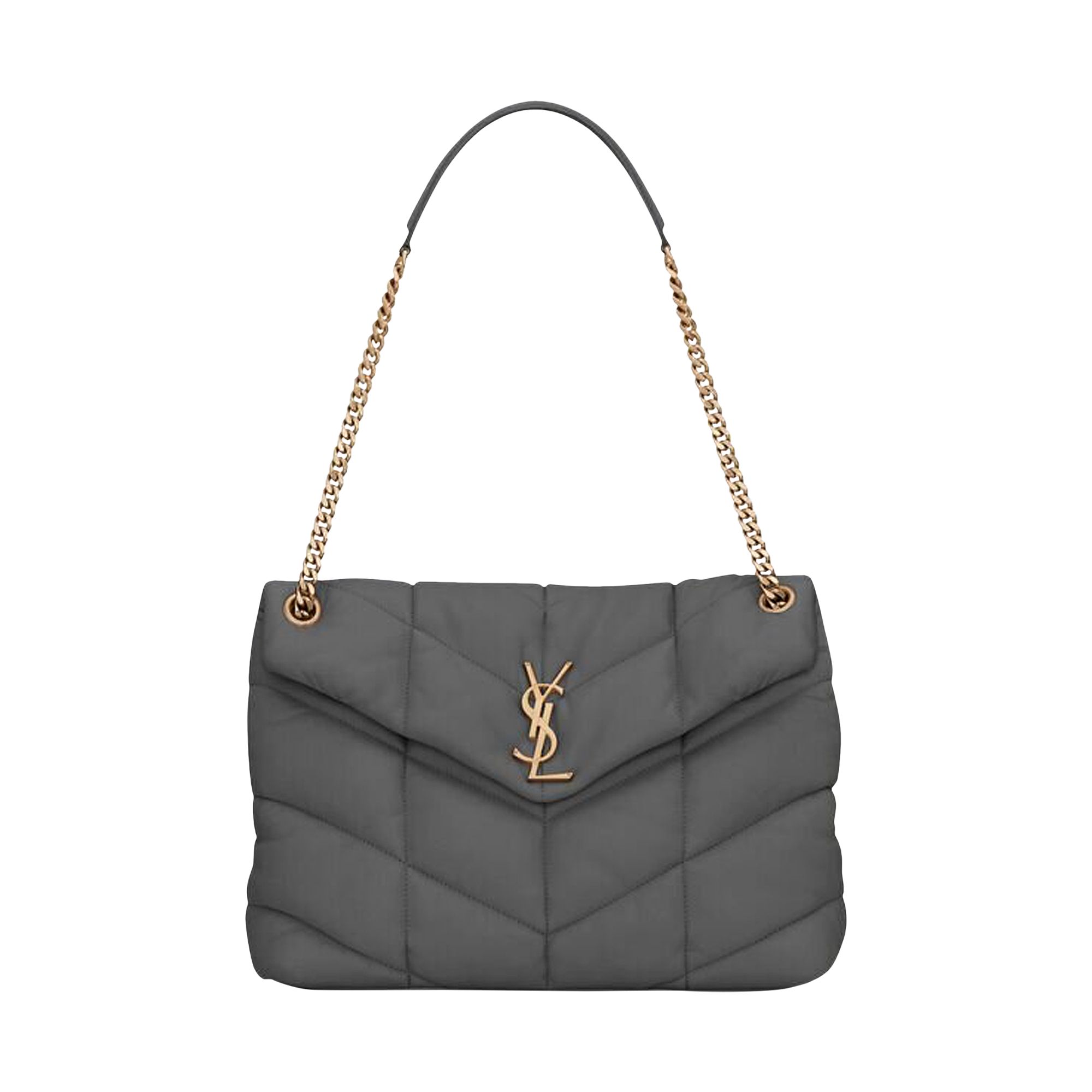 Pre-owned Saint Laurent Puffer Medium Chain Bag 'storm' | Grey | Women's Size Onesize
