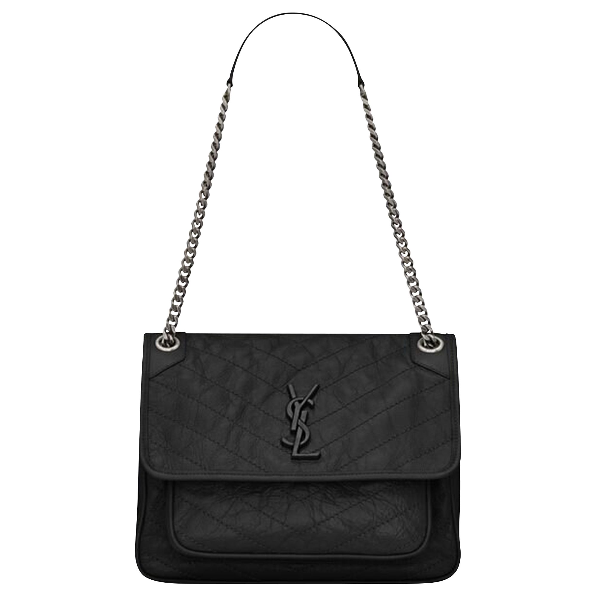 Pre-owned Saint Laurent Medium Niki Monogram Chain Bag 'black'