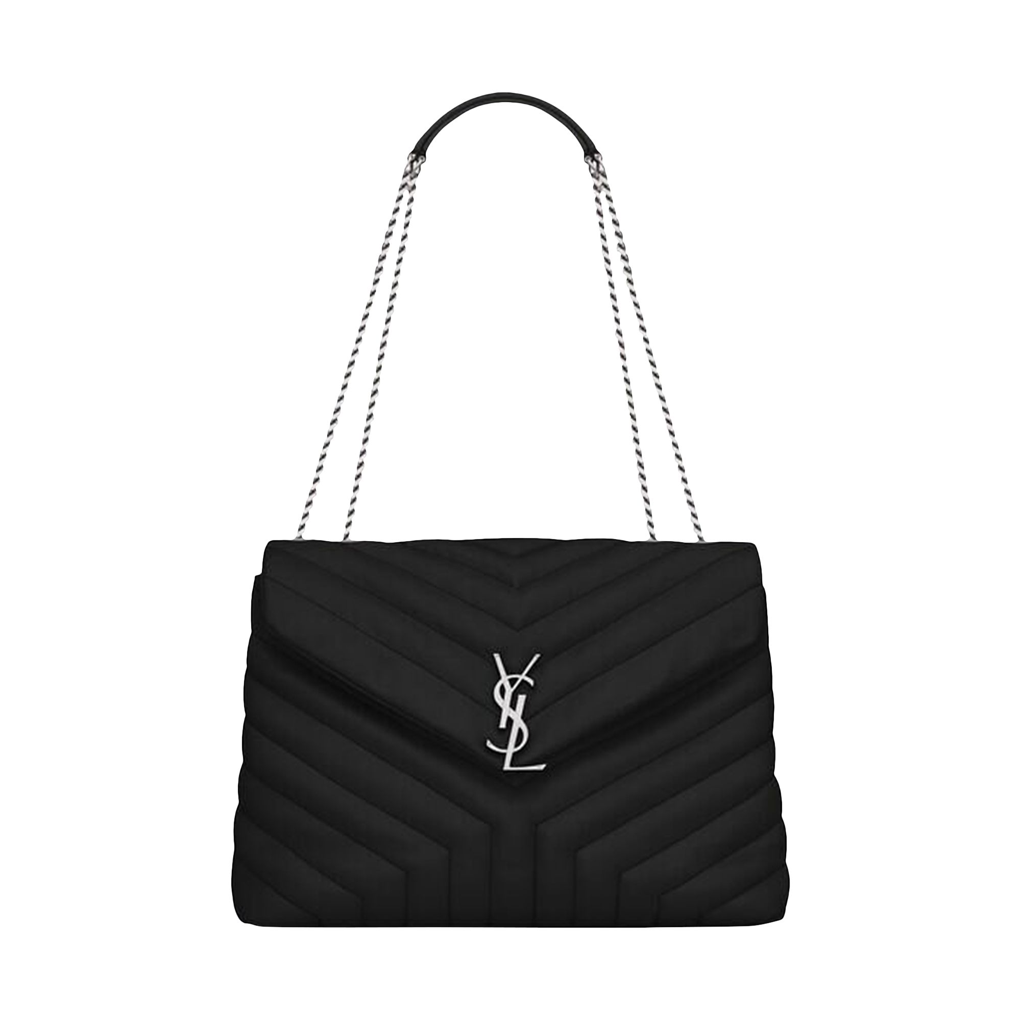 Saint Laurent Medium Loulou Quilted Shoulder Bag 'Black' | Women's Size Onesize